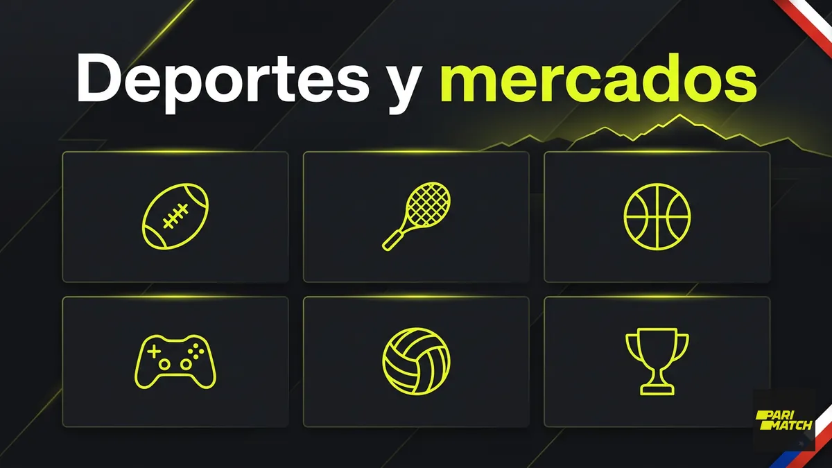 Plantillas de deportes y mercados disponibles en Parimatch Chile