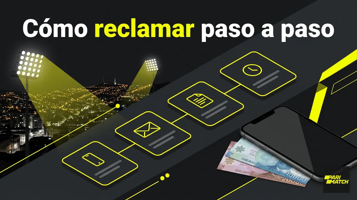 Línea de tiempo de pasos para reclamar a Parimatch en Chile