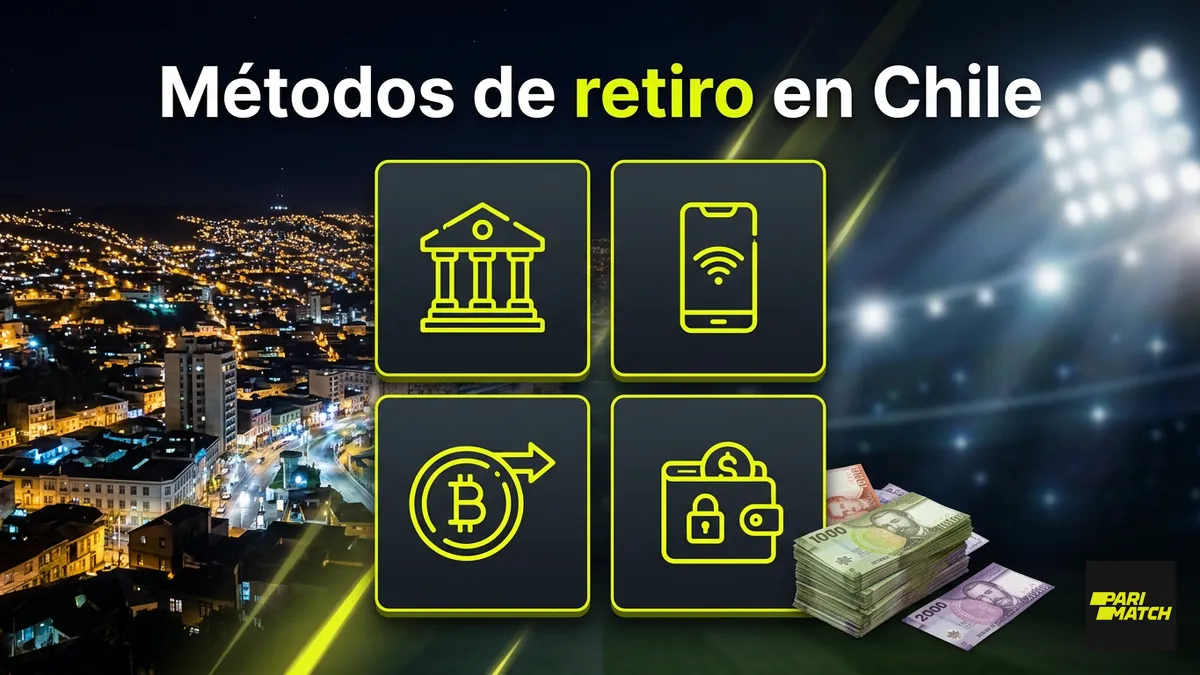 Métodos de retiro disponibles en Parimatch Chile